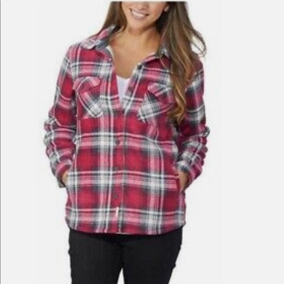 soho threads | Jackets & Coats | Soho Threads Pink Plaid Lined Shaket ...